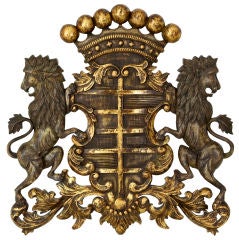 Carved Wood Coat of Arms