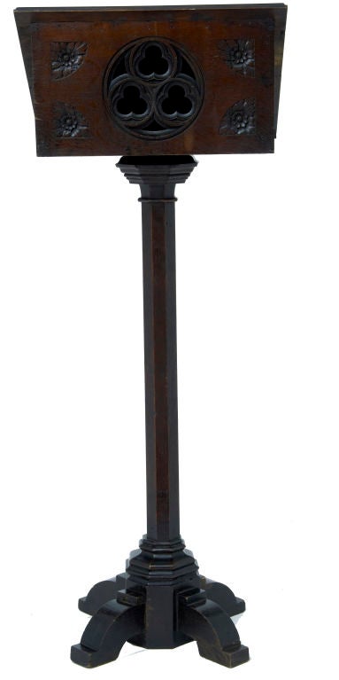 19th century oak victorian gothic lectern