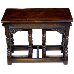 Oak nest of three tables