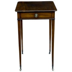 Antique 19th Century mahogany side table with one drawer, circa 1800