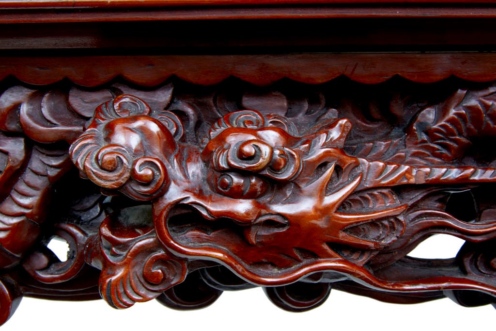 20th Century carved laquered Chinese desk circa 1920 4