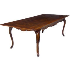 Pippy oak & fruitwood carved leg table