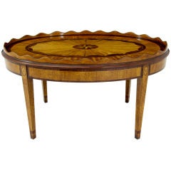 Inlaid Satin Wood Coffee table in the sheraton style