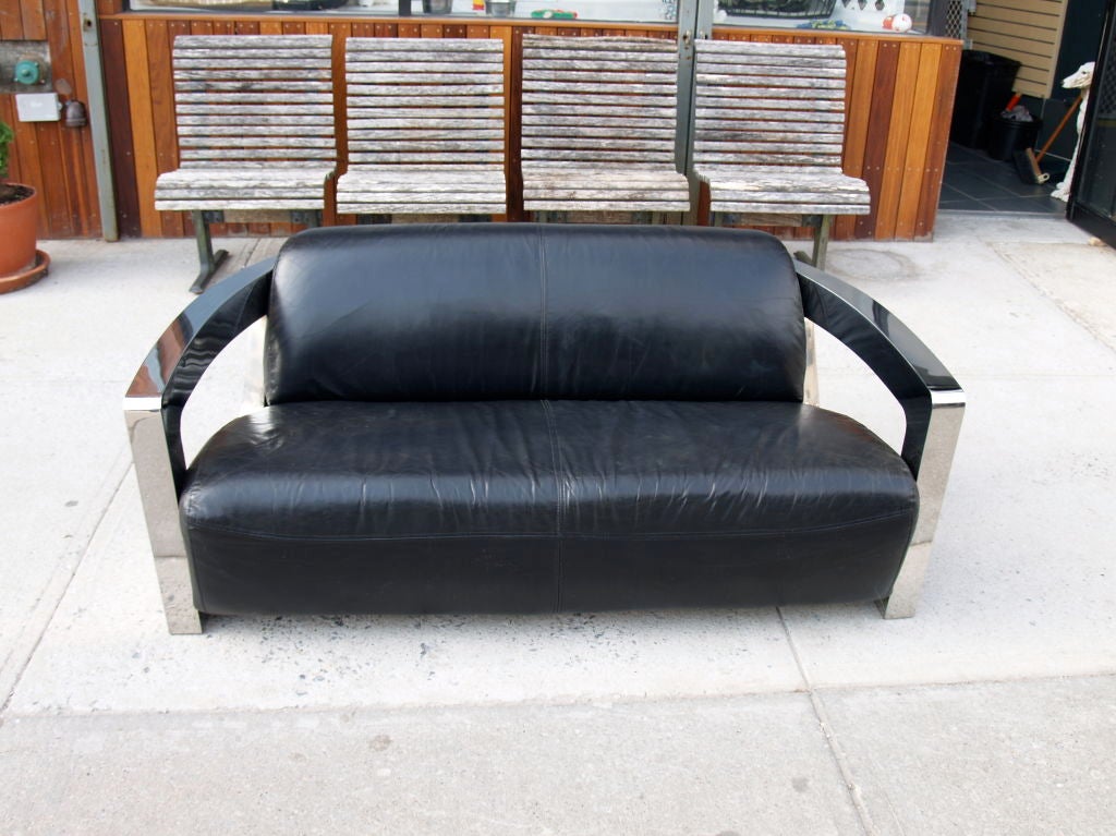American chrome sofa or love seat style on Brueton or Pace