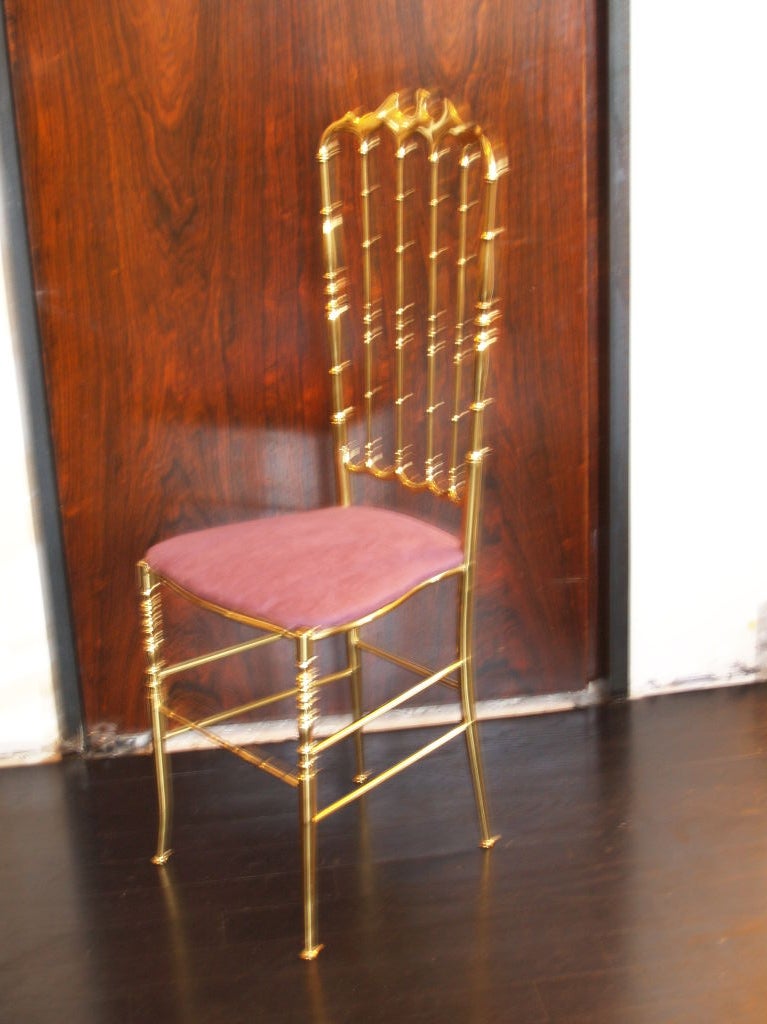 Brass brass Chiavari chair and table set