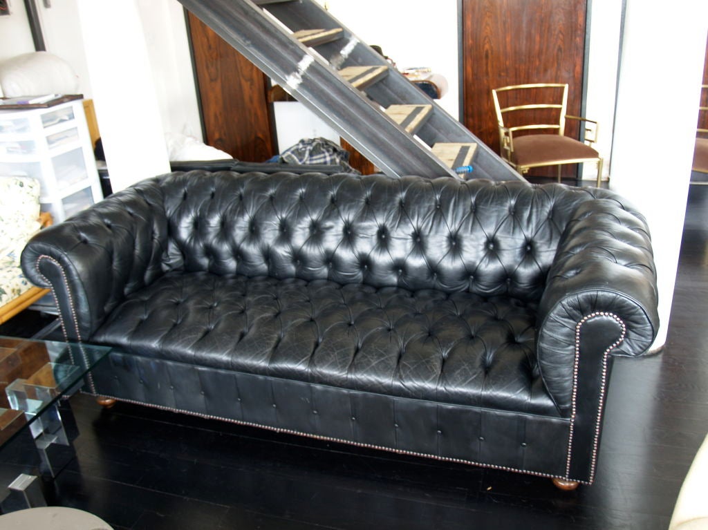black chesterfield couch