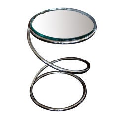 Pace Collection "Spring" chrome end table also available in a brass finish 2