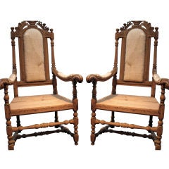 Gustavian Hand Carved Primitive Chairs