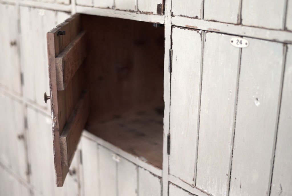 wood locker storage cabinet