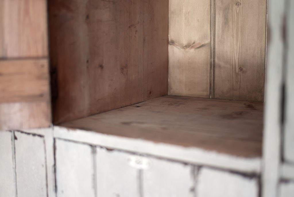 Swedish Wood Locker Style Storage Cabinet