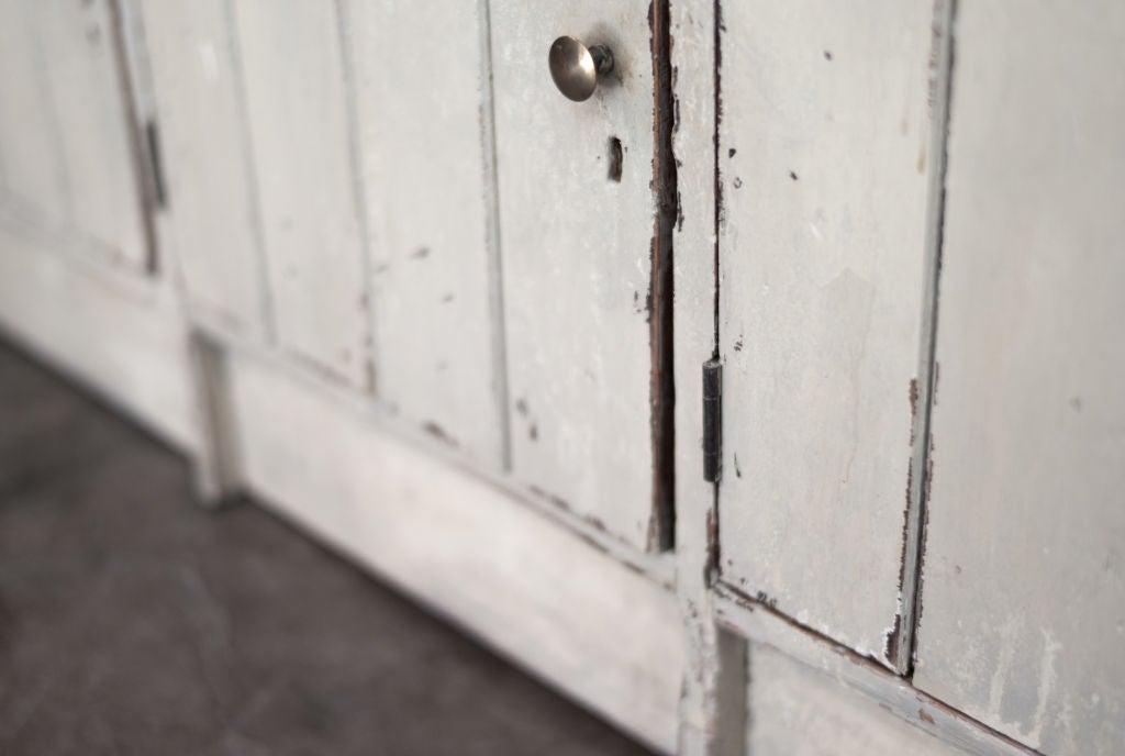 20th Century Wood Locker Style Storage Cabinet
