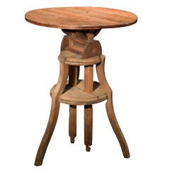 Antique Wood Sculpture Stand / Table