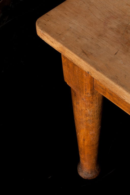 19th Century Scrubbed-Top Pine Dining Table