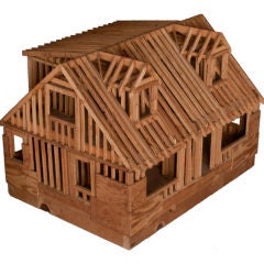 Architectural Model of Classic American House