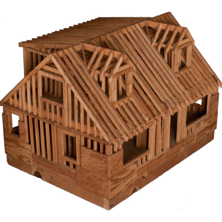 Architectural Model of Classic American House