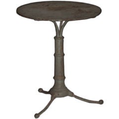 Used Simple Garden Table with Original Blue Grey Color