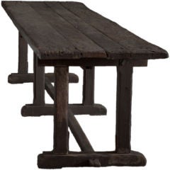 Primitive Long Wood Dining/Work Table
