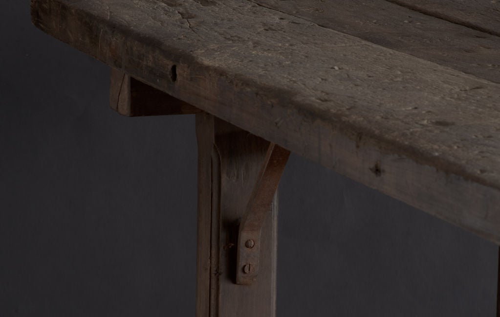 Primitive Long Wood Dining/Work Table