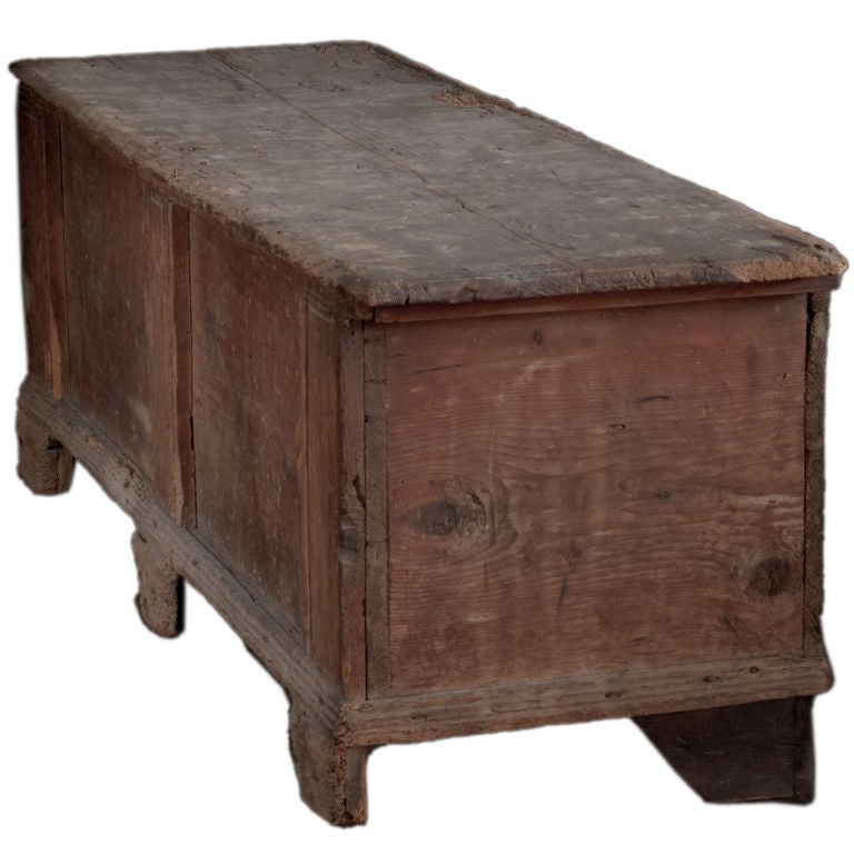 Primitive Low Chest with Single Slabs of Wood