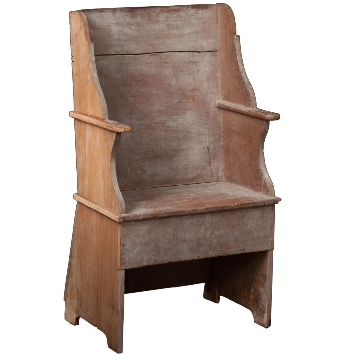 Primitive Wood Plank Chair at 1stDibs