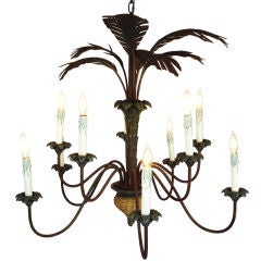 Charming 10 Light Palm Chandelier
