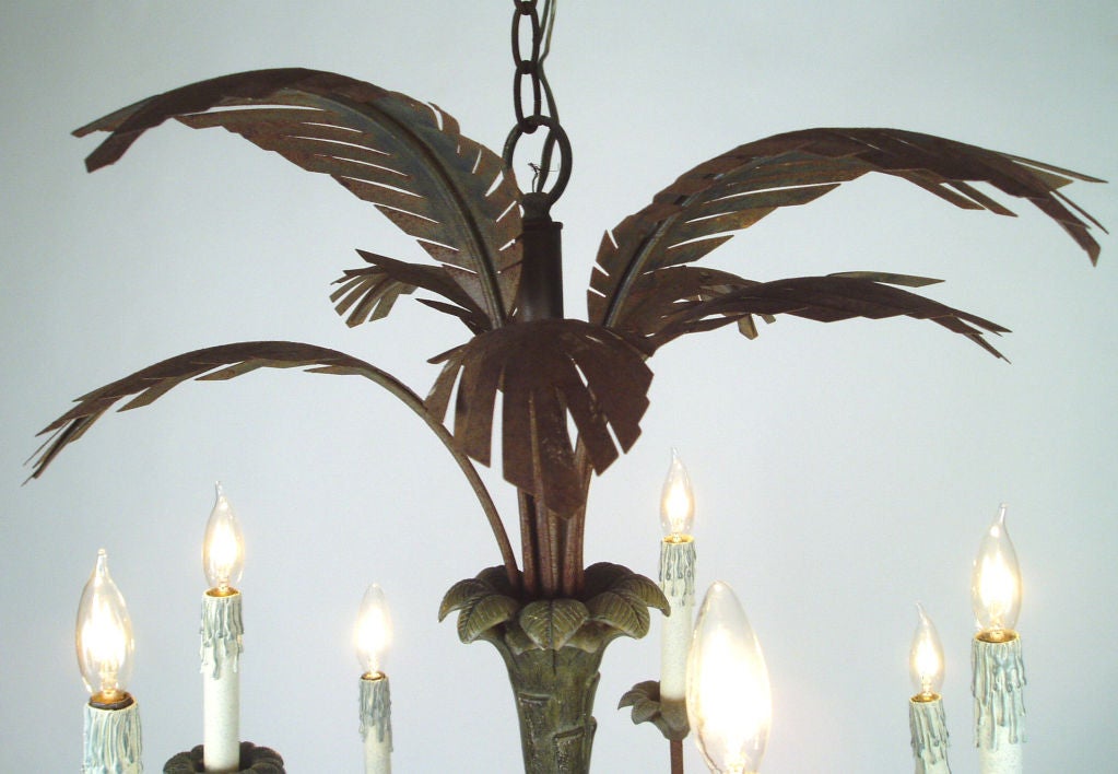 Charming 10 Light Palm Chandelier at 1stDibs