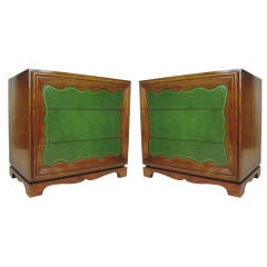 Outstanding Pair of Grosfeld House Hollywood Regency Chests