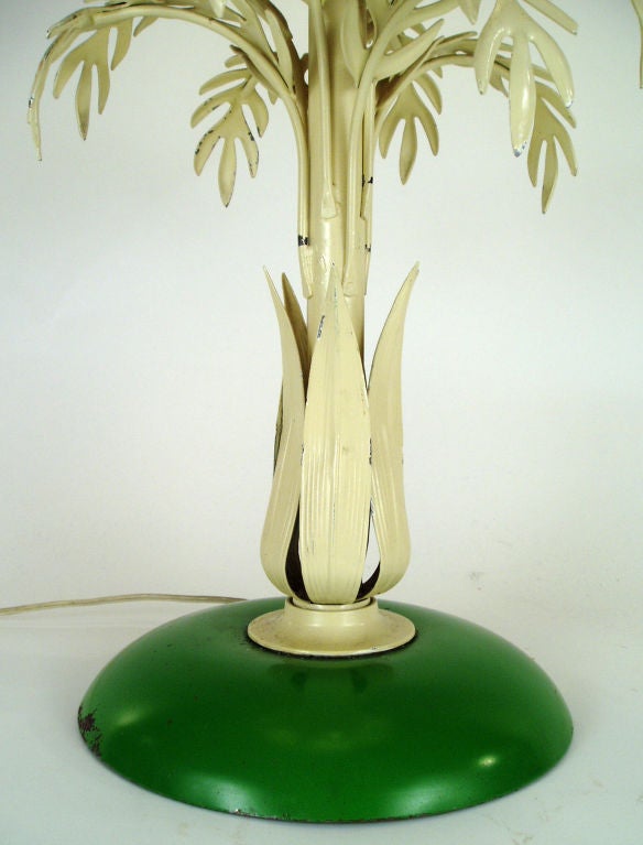 American Mid Century Palm Leaf Lamp