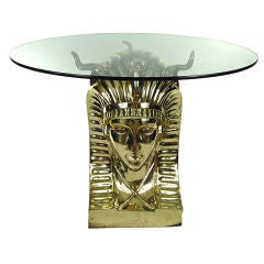 Pair of Glamorous Brass Sphinx Tables