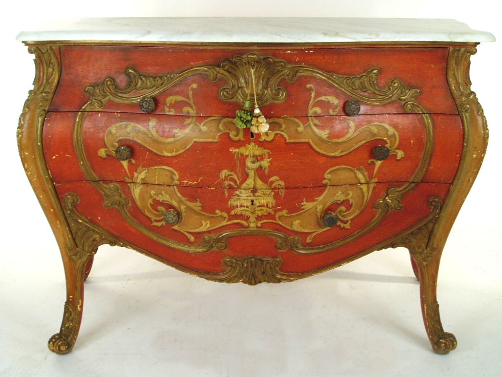 XIXe siècle Commode en marbre vénitien