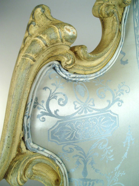 Vintage Hollywood Regency Carved Scroll Headboard at 1stDibs