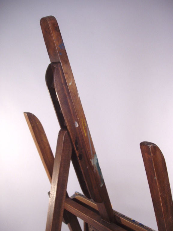 Large Adjustable Vintage Painter's Easel at 1stdibs
