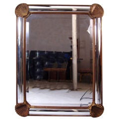 Vintage Italian Shell Mirror by La Barge