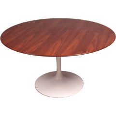 Vintage Knoll Saarinen 54" Round Walnut Dining Table