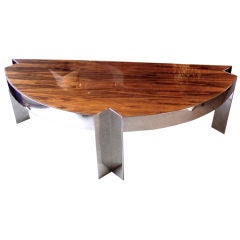 Vintage Rare 'Mezzaluna' Rosewood Desk by Leon Rosen for Pace Collection