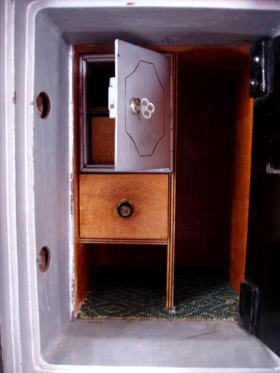 American Antique Cast Iron Vulcan Combination Safe