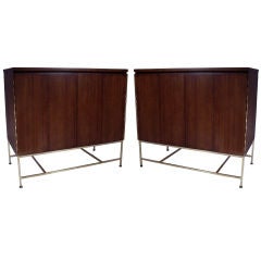 Pair of Modern Brass Base Chests by Paul McCobb for Calvin