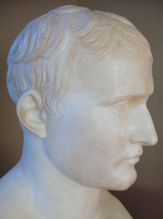 Empire style Carved Marble Bust of Napolean 2
