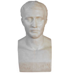 Empire style Carved Marble Bust of Napolean