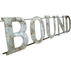 Antique Industrial Cast Iron Trade Sign