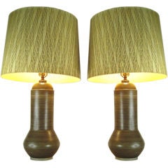 Monumental 20th Century Ceramic Lamps