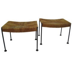 A Pair of 1950's Iron Benches by Umanoff