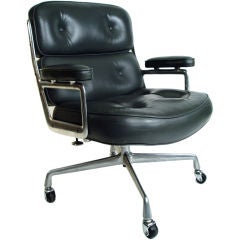 Eames for Herman Miller Time Life Chair in Grey Leather