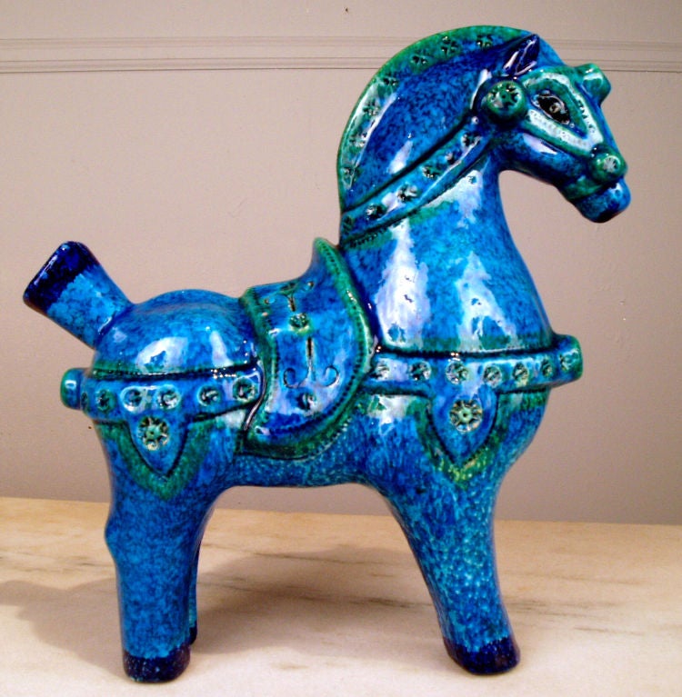 Mid Century Italian Glazed Ceramic Horse 3