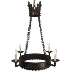 19th c. French Iron Chandelier