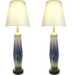 Mid-Century Modern Glass Floor Lamps