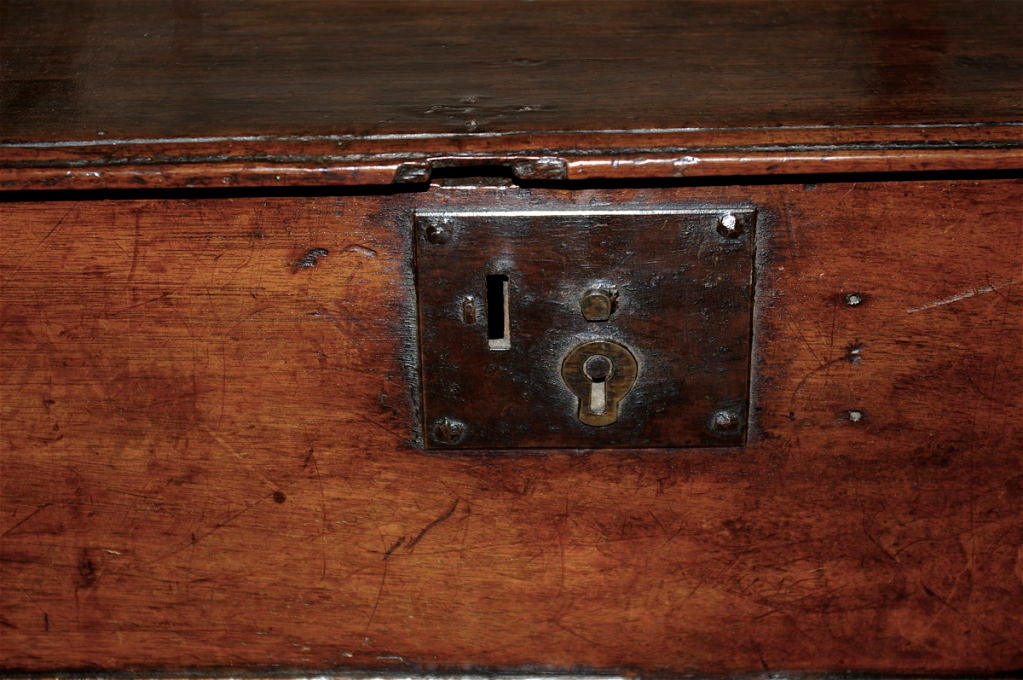 English 17th Century Oak Bible Box on Modern Stand 1
