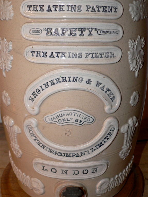 English Edwardian Water Filter Lamp