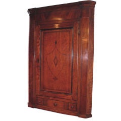 English Oak 18th Century Hanging Corner Cabinet