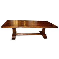 French Walnut Trestle Table